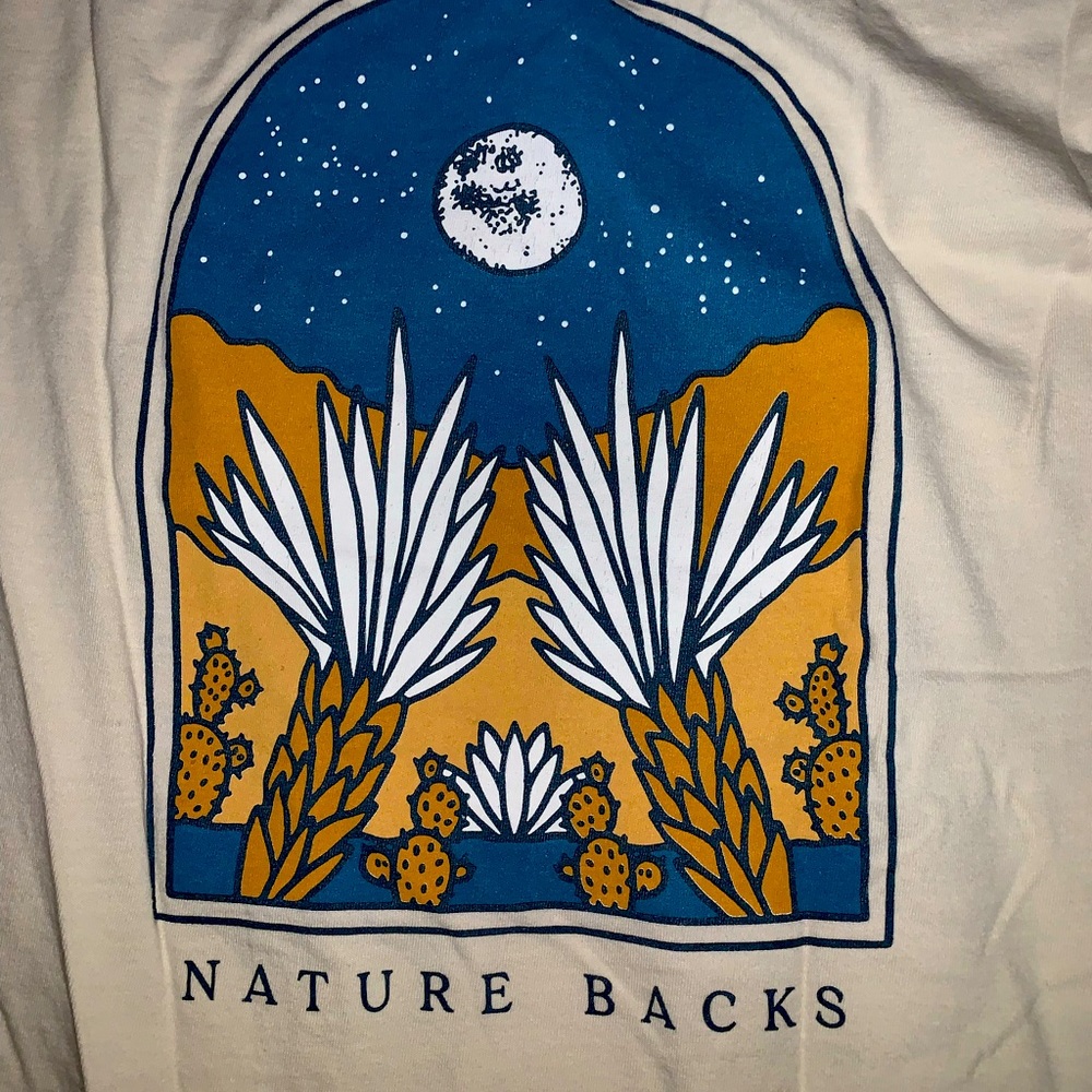 Nature Backs Graphic Tee XL Beige